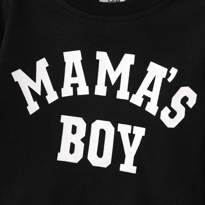 Mama's Boy Crew- Black