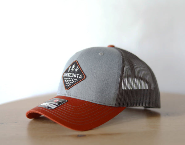 Minnesota Baseball Hat- Burnt Orange /Gray