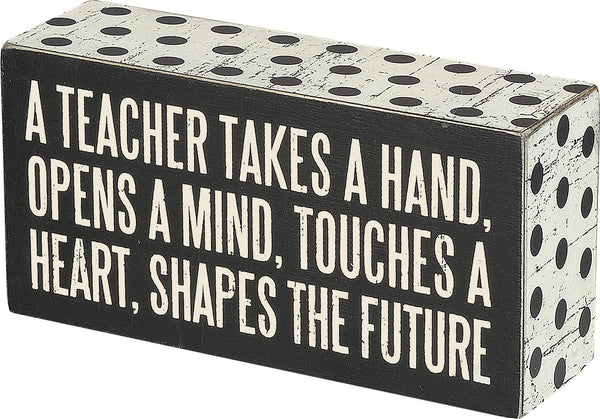 A Teacher Box Sign