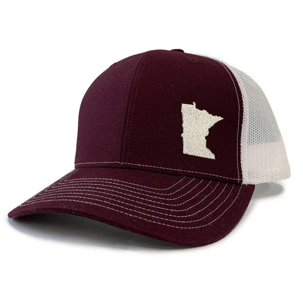 Minnesota Snapback Hat - Maroon/White