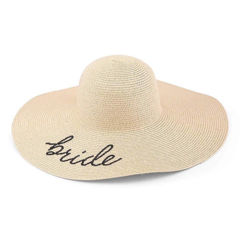 Wide Brim Straw Floppy Sun Hat for Women Bridal Wedding Beach Amazon.com: Cozypower Bride Sun Hat Wide Brim Straw Floppy  main image 3