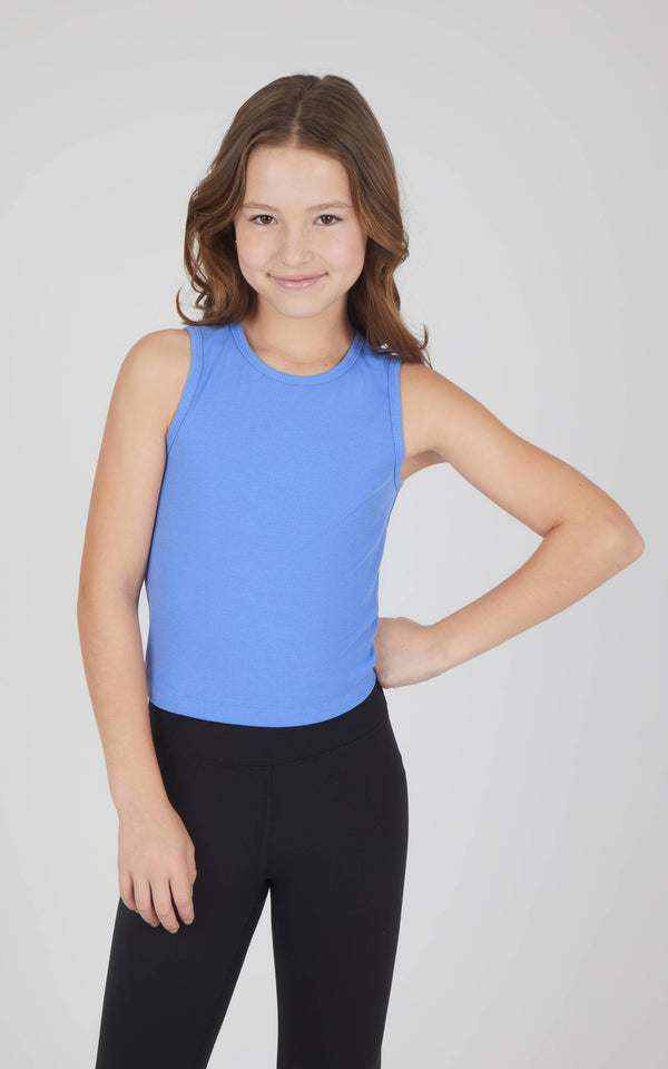 Girls Rib Basic Fitted Tank Top