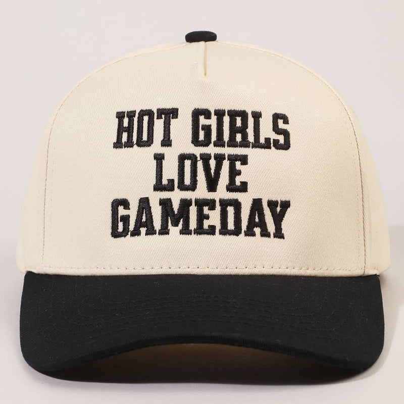 HOT GIRLS LOVE GAMEDAY Embroidery Trucker Hat