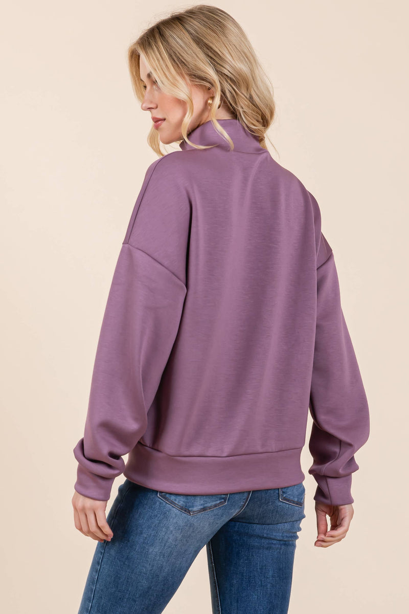 SOFT BRUSHED FLEECE QUARTER ZIP