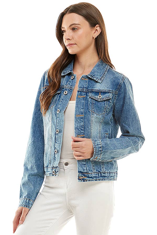 SHORT COTTON DENIM JACKET