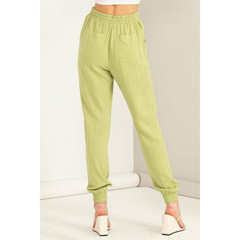 Linen Drawstring Jogger Pants