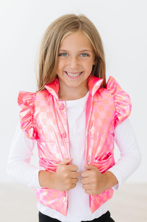 Girls Ruffled Vest- Multiple