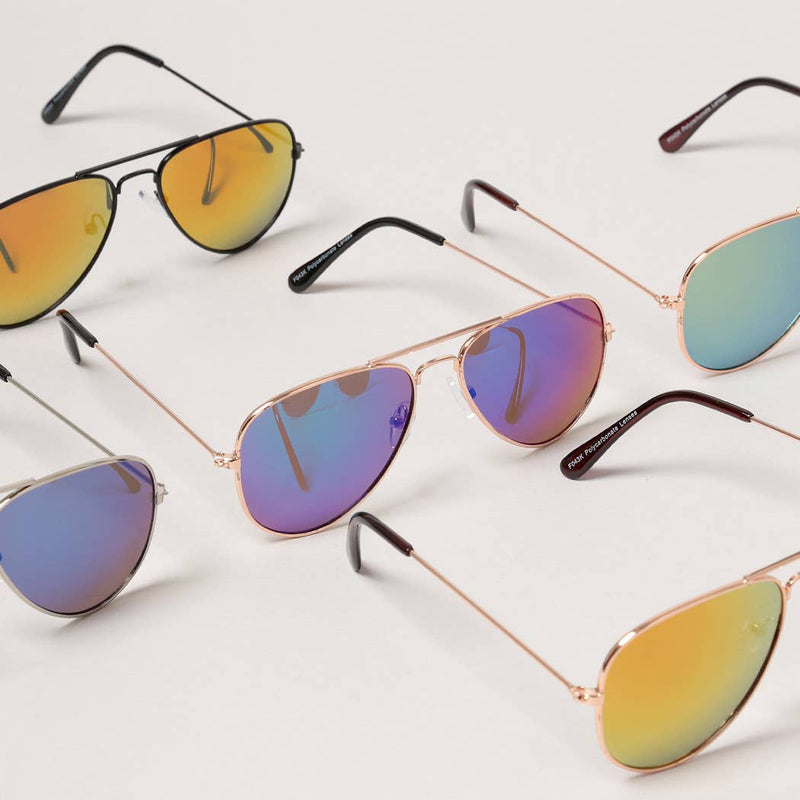 Kid's Tinted Aviator Sunglasses-Various Colors