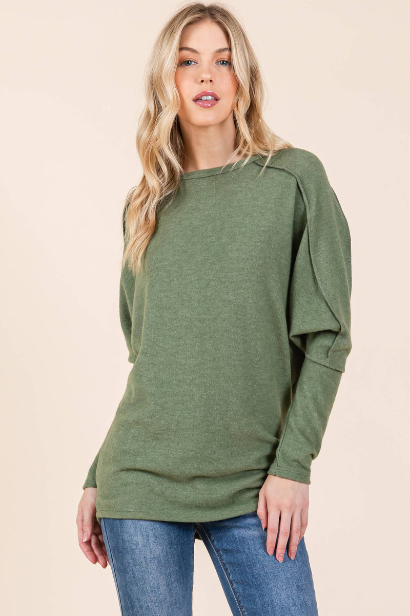 WOMEN'S ELEGANT COZY DOLMAN SWEATER