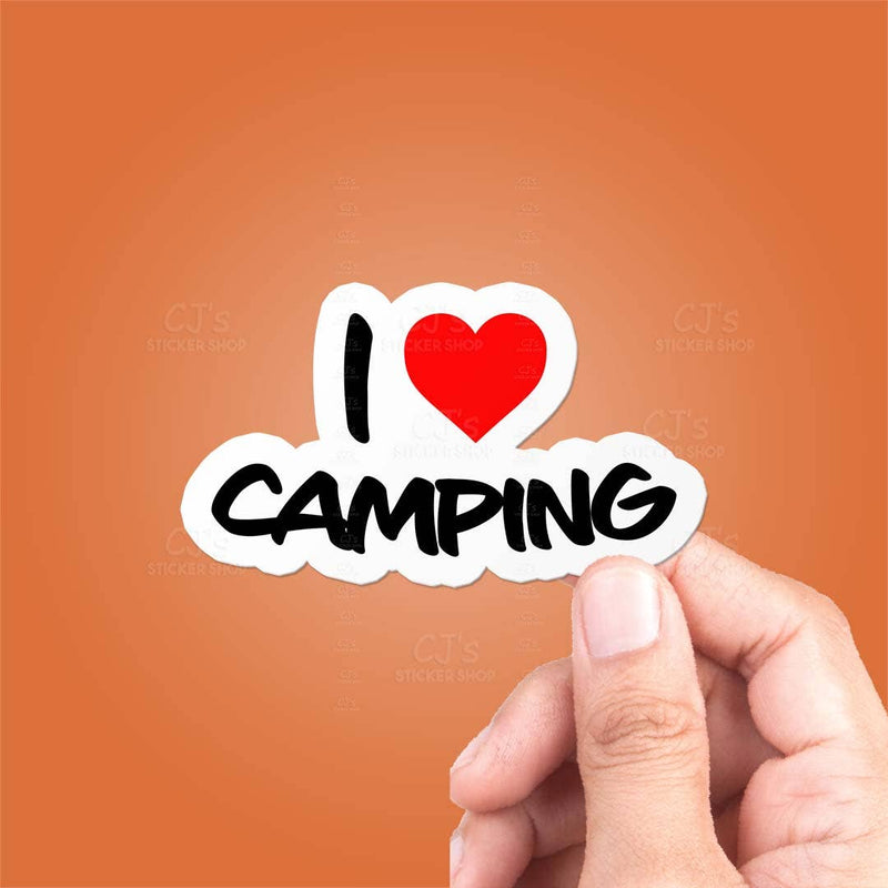 I Love Camping Sticker Vinyl Decal