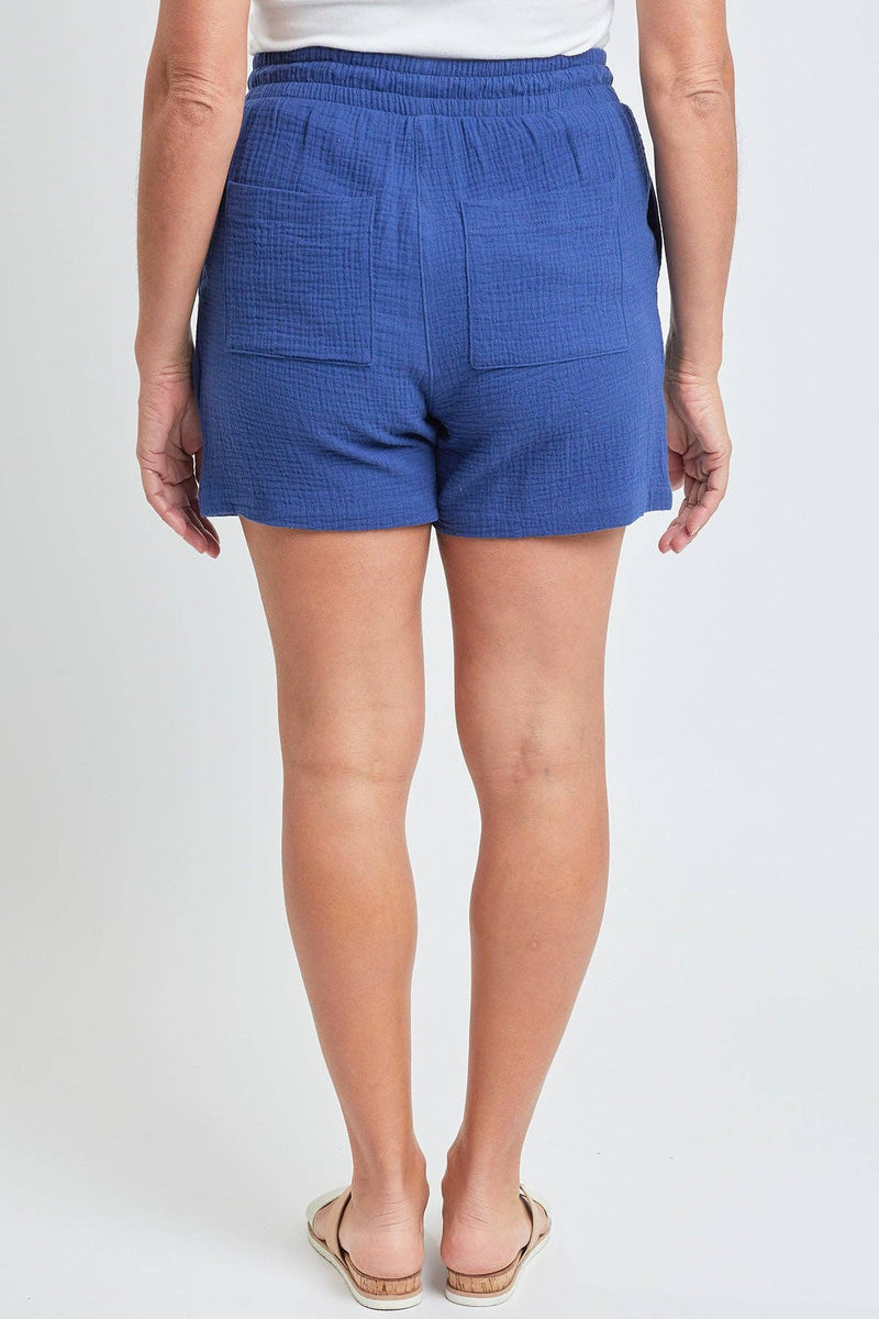 Missy Double Gauze Shorts With Porkchop Pockets