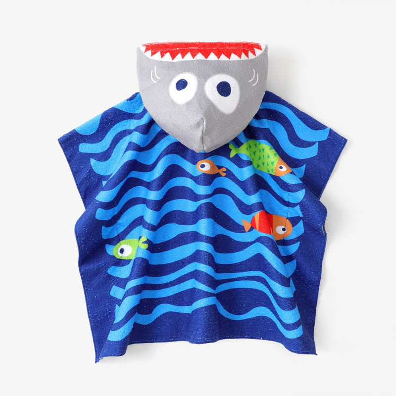 Shark Pattern Hooded Oversized Towel for Toddler Swimwear