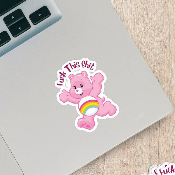 Fuck This Shit Rainbow Bear Sticker