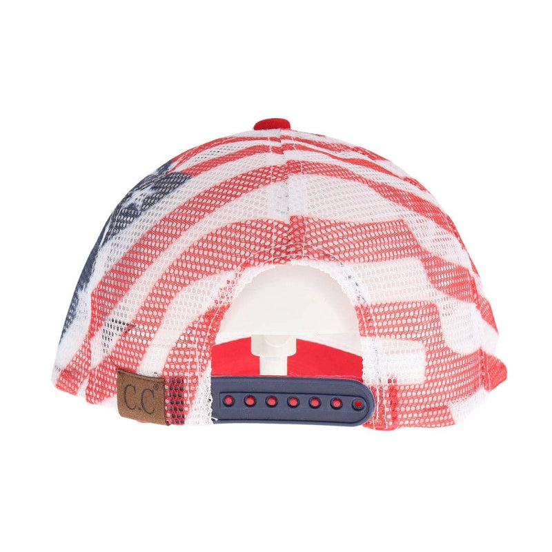 Embroidered American Flag Hat- Multiple Colors