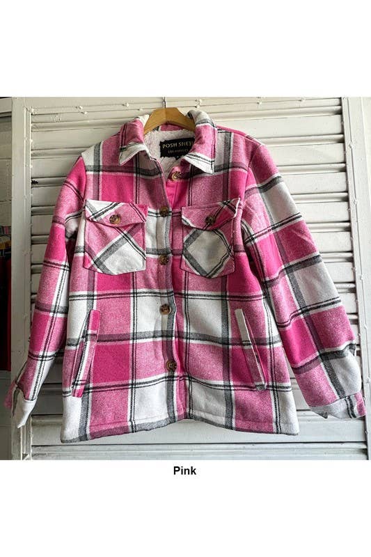 Monica Fur Lined Shacket with Pockets