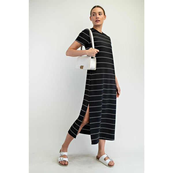Maxine Striped Scuba Dress