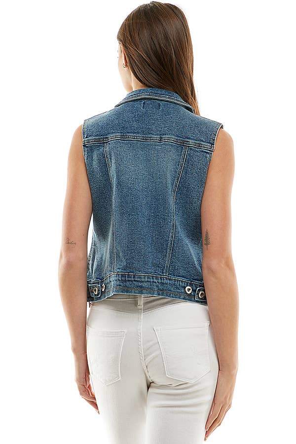 Women's Spandex Denim Vest