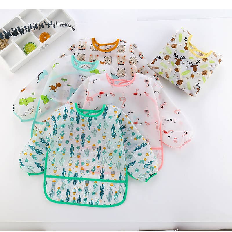 Baby Waterproof Eating Gowns- Multiple Colors
