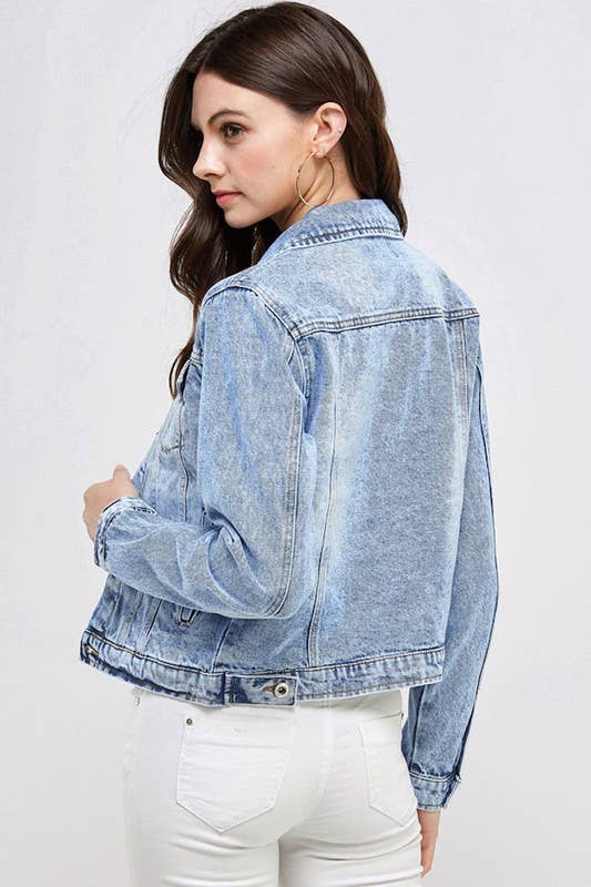 SHORT COTTON DENIM JACKET