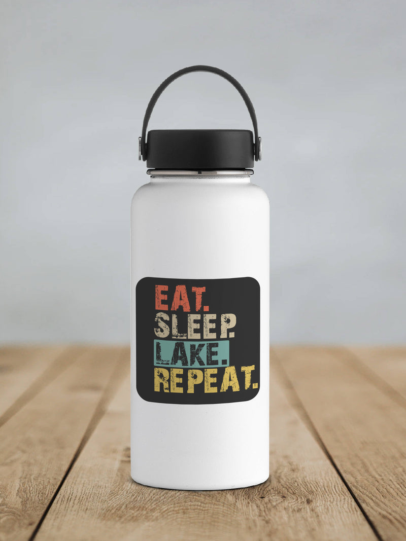 Eat Sleep Lake Repeat Sticker