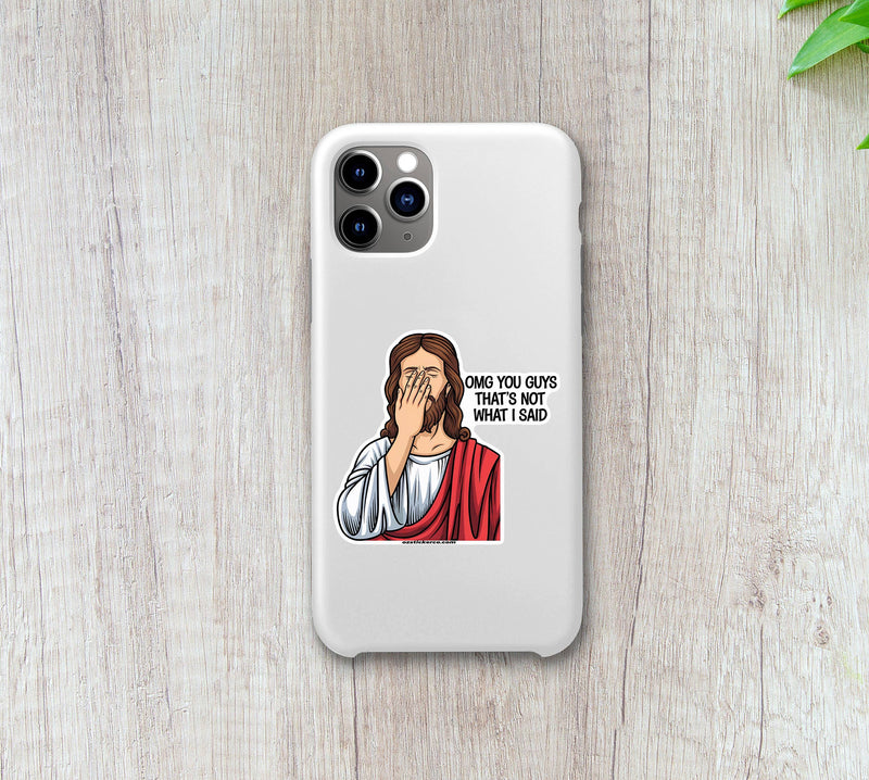 Facepalm Jesus Funny Sticker