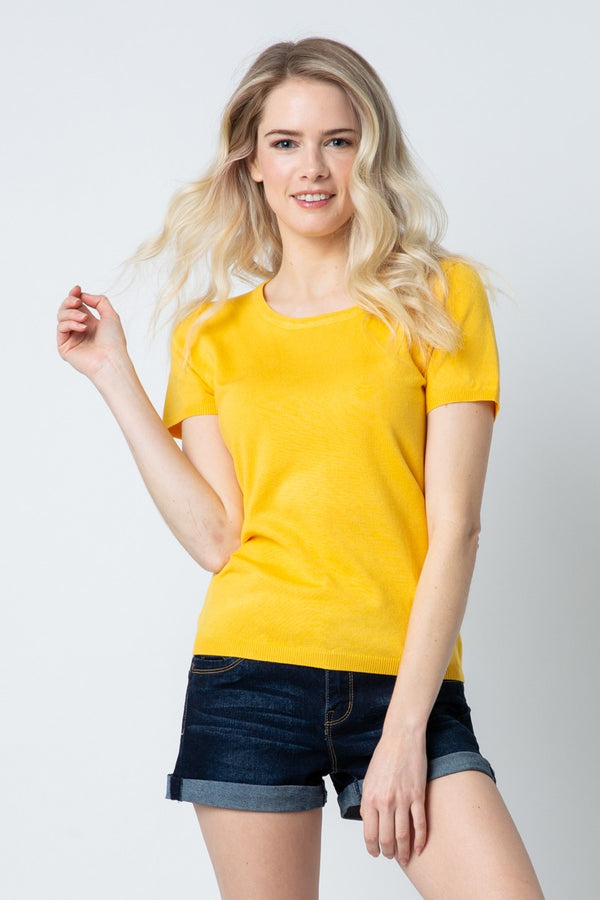 Ivy Short Sleeve Knit Sweater