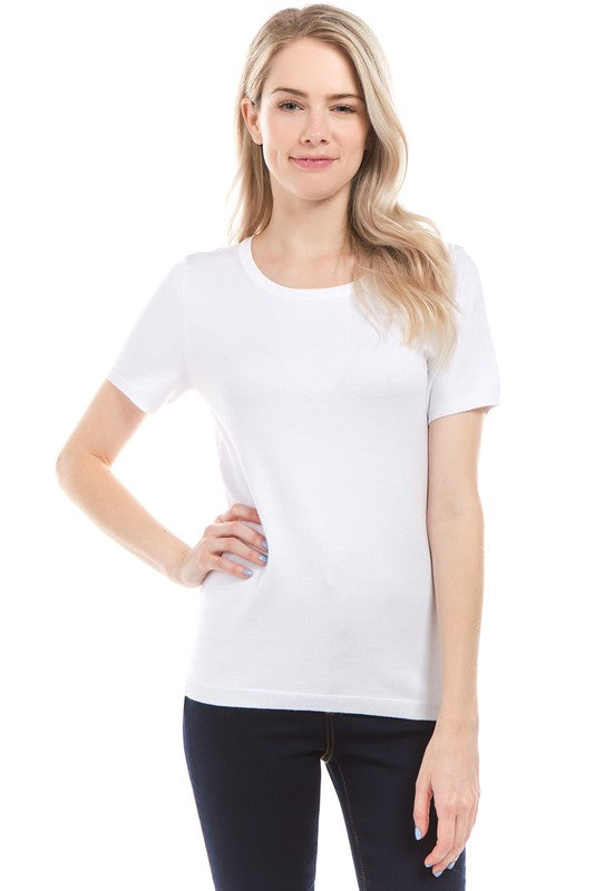 Ivy Short Sleeve Knit Sweater