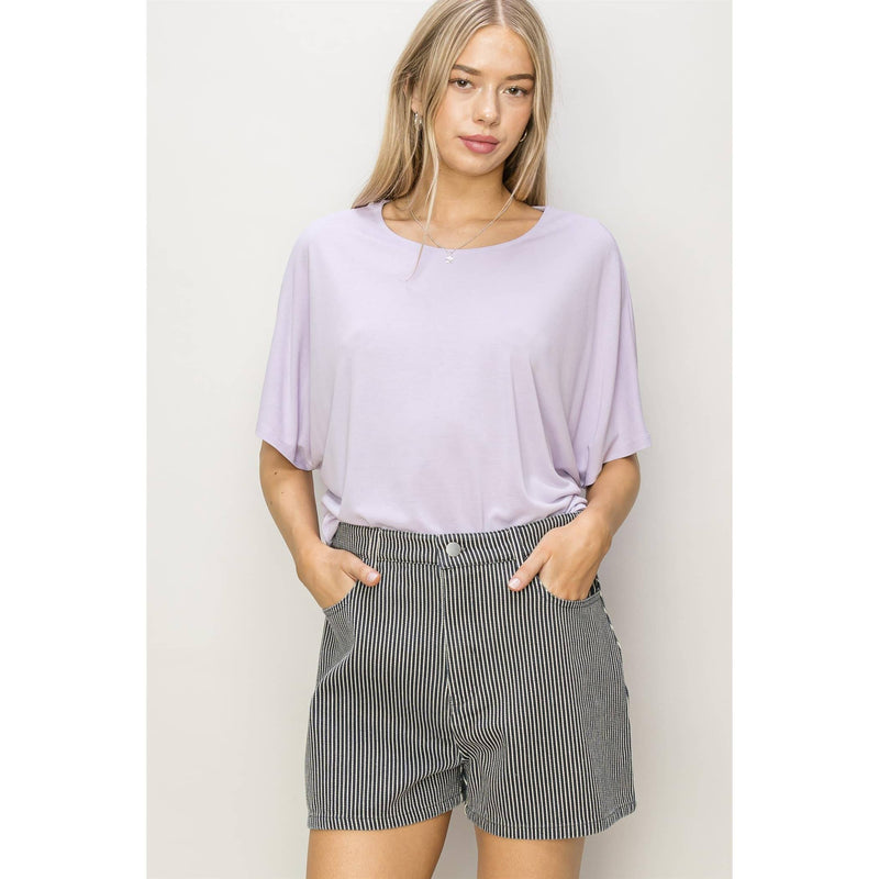 Elbow Length Dolman Sleeve Top