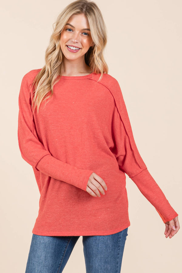 WOMEN'S ELEGANT COZY DOLMAN SWEATER