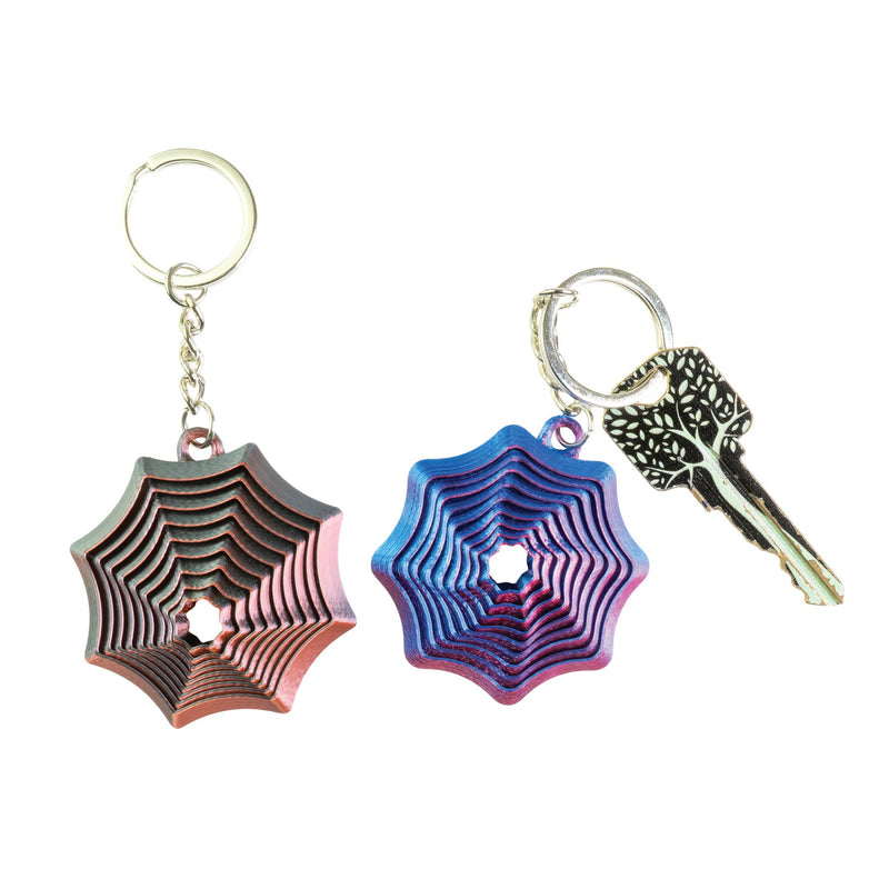 3D Spider Web Keychain