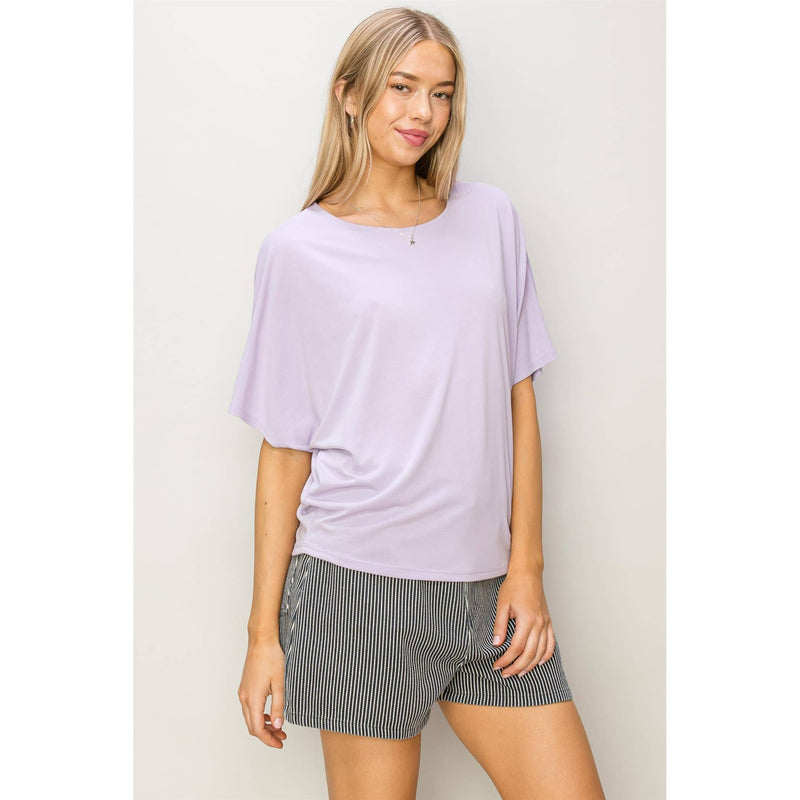 Elbow Length Dolman Sleeve Top