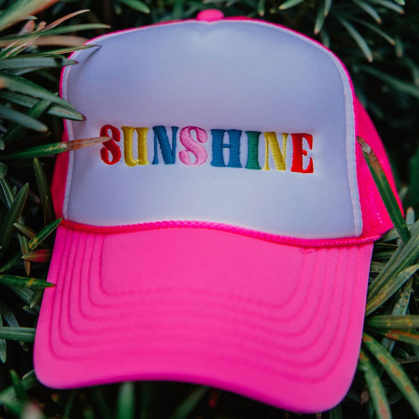 Sunshine (Multicolored) Foam Trucker Hat: Black