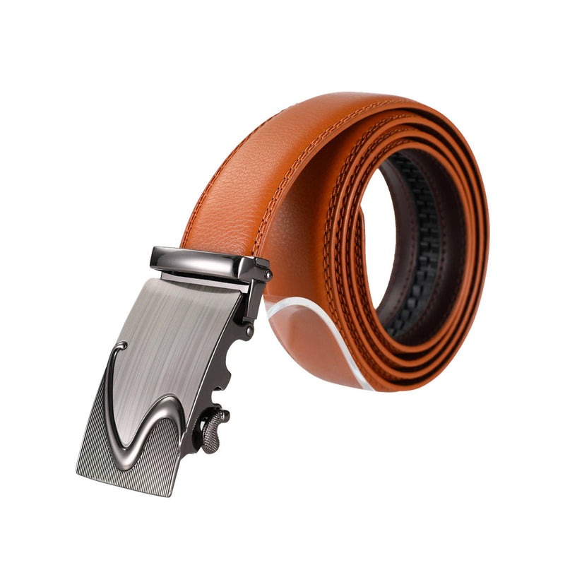 AutoMADtic leather belt: Black w/Black & Gold Style Buckle