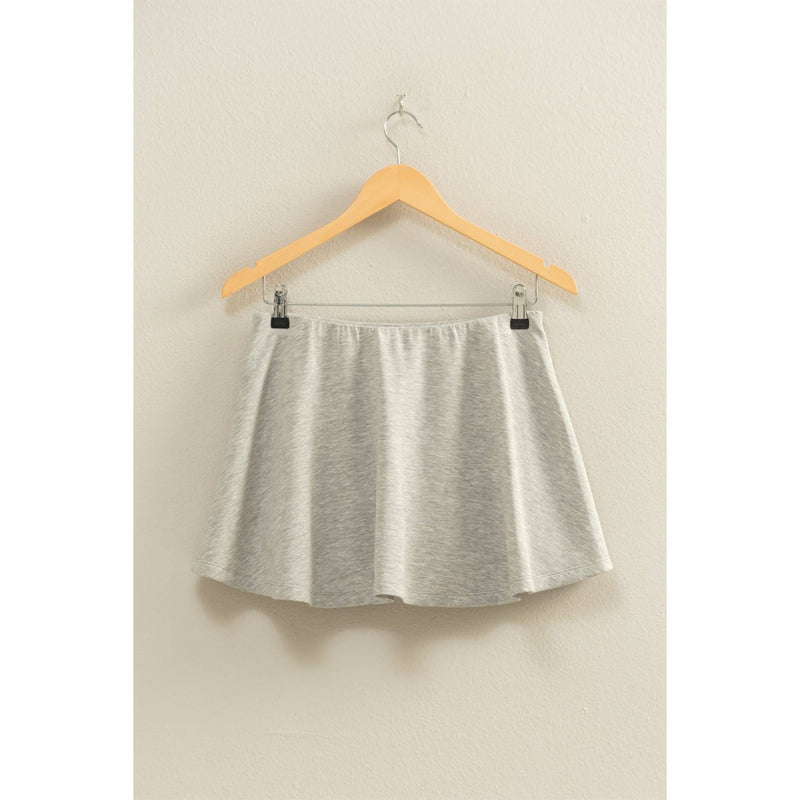Flirty Scuba Mid Waist Skort-Deep Green