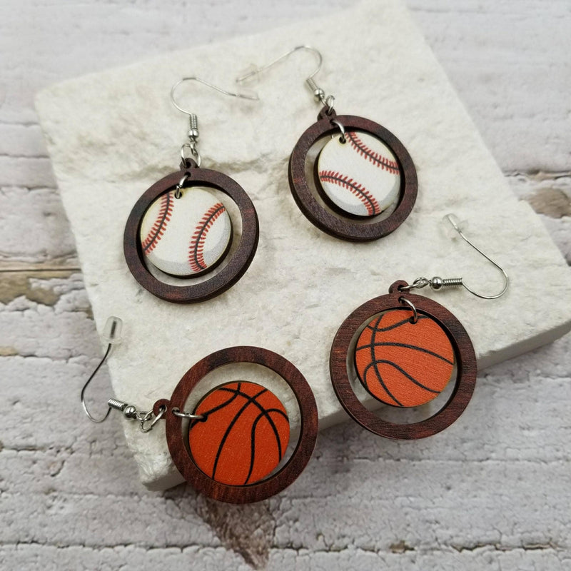Passion Basketball & Baseball Earrings