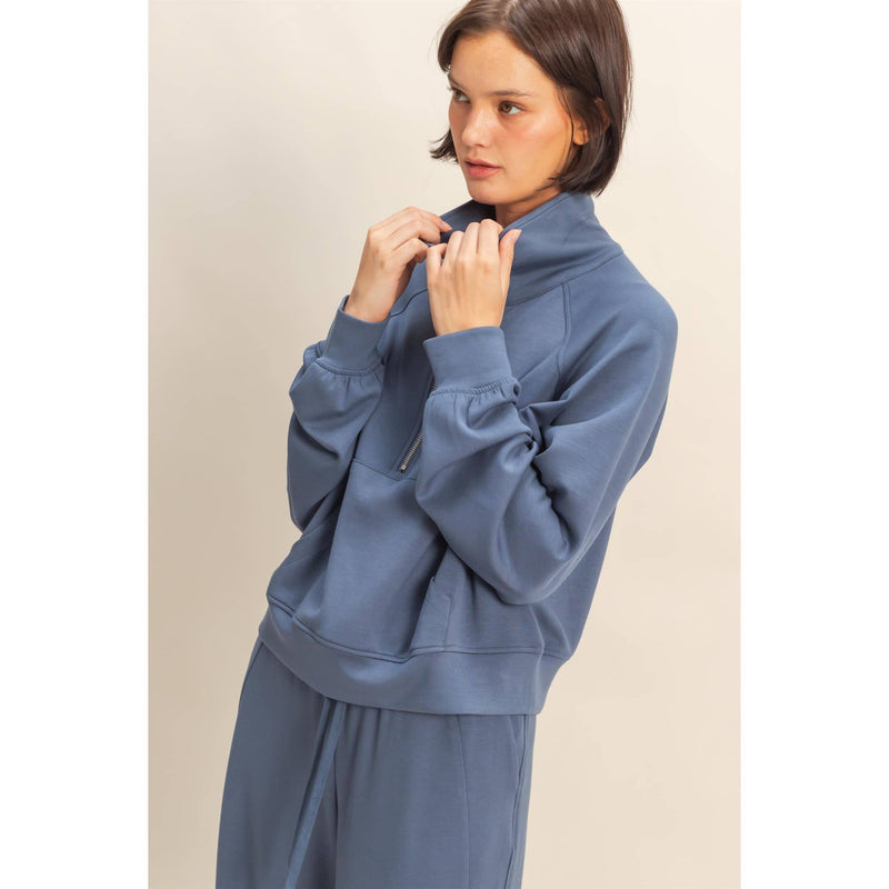 Bethany Scuba Half Zip Sweatshirt
