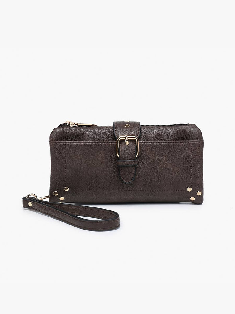 WL2230 Cadence Buckle Wallet/Clutch w/ Zip Top