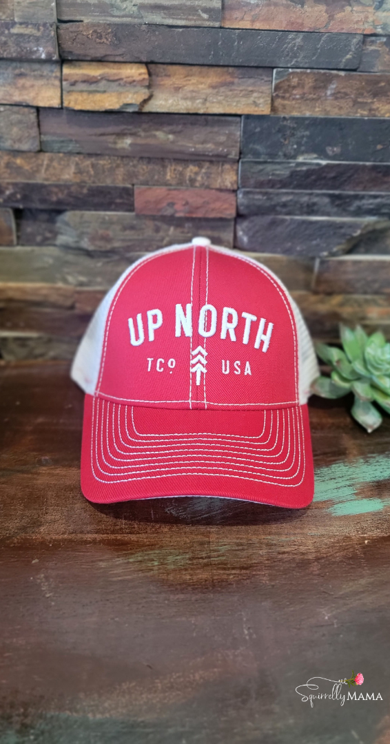 Up North Hat- Red/White