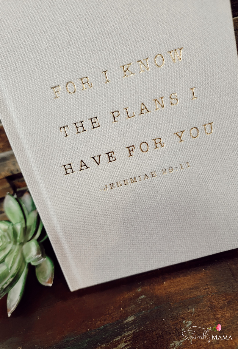 For I Know The Plans Fabric Journal - Home Decor & Gifts