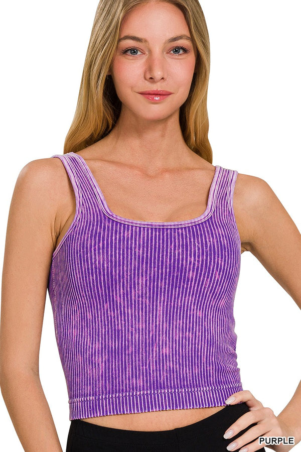 Sam Stone Washed Crop Tank- Multiple