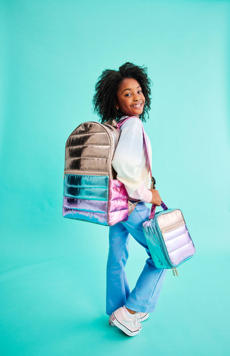 Color Block Puffy Lunch Box