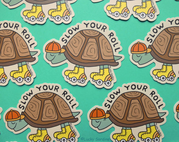 Tortoise Skate, Slow Your Roll Vinyl Sticker