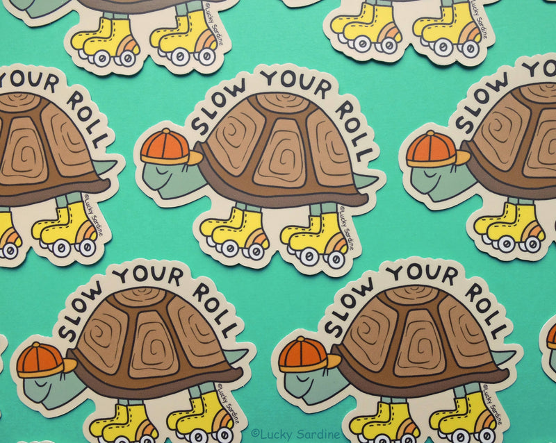 Tortoise Skate, Slow Your Roll Vinyl Sticker