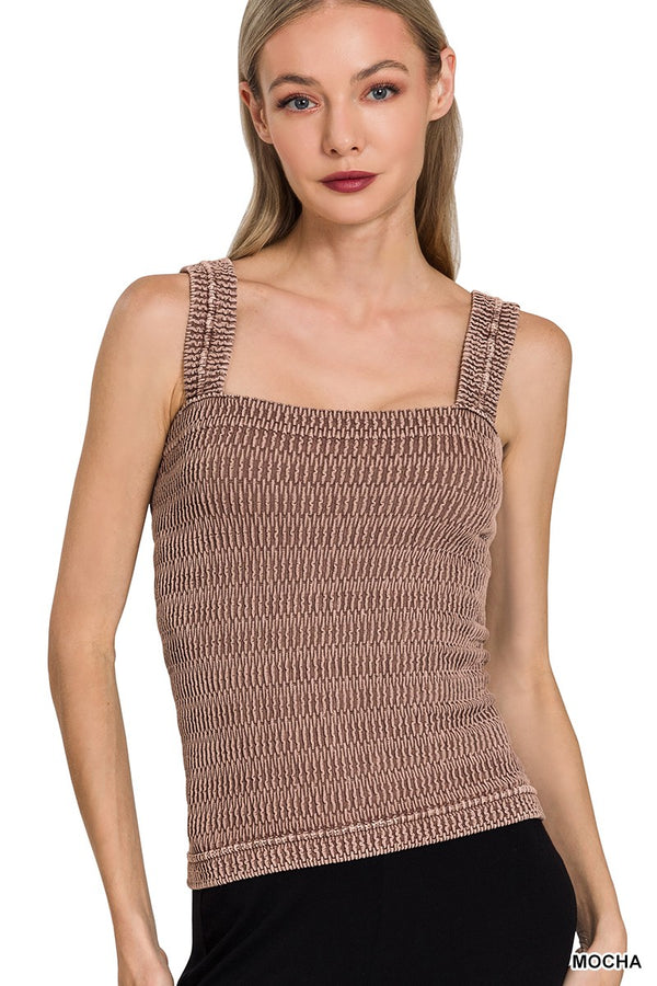 Seamless Full Length Wrinkle Tank Top