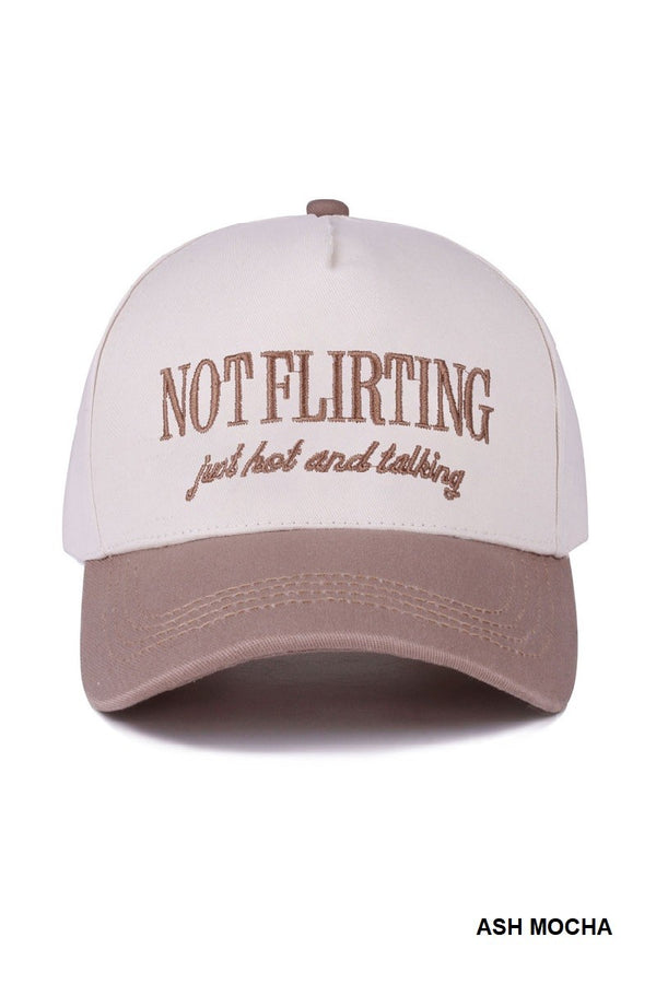 Not Flirting Trucker Hat- Multiple