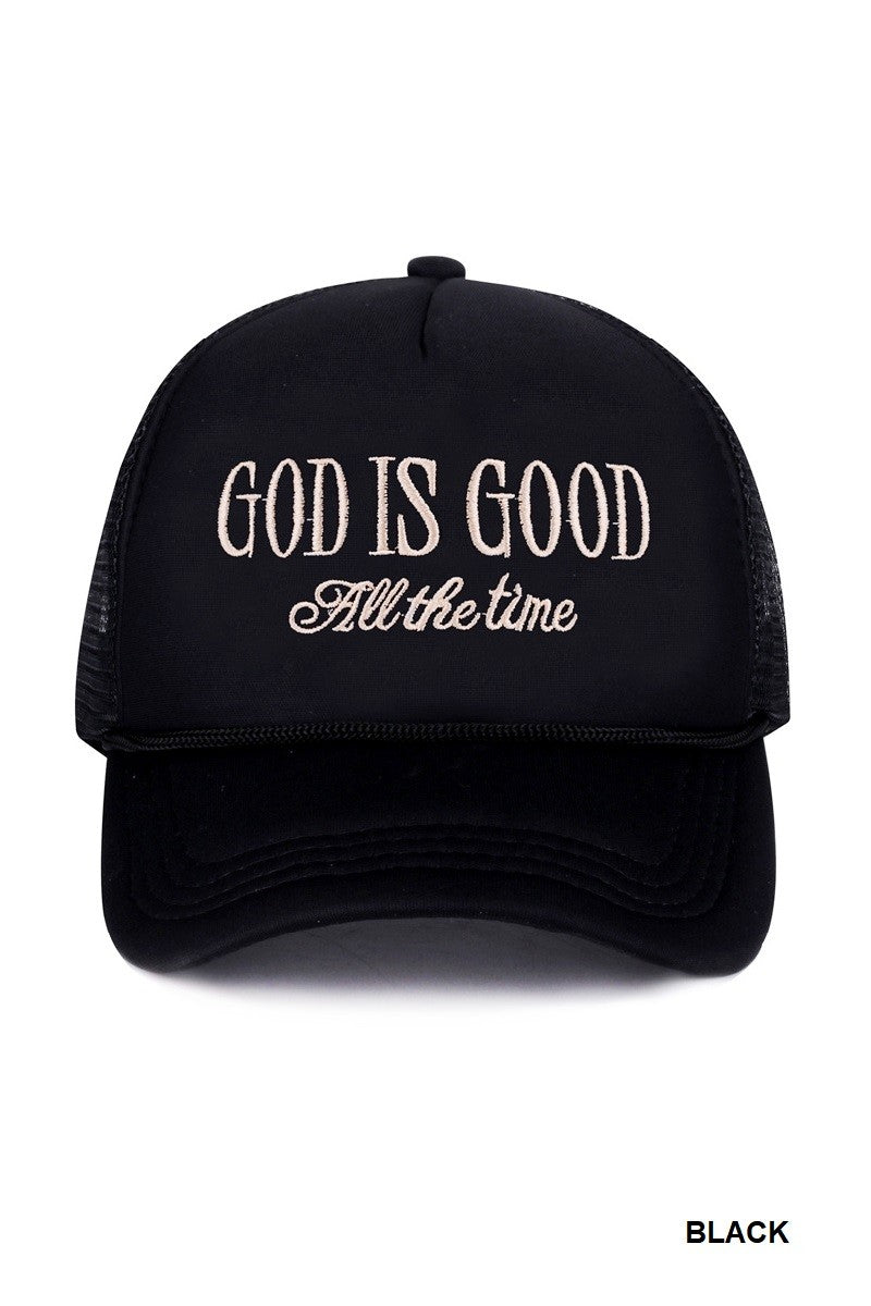 God Is Good All The Time Mesh Hat- Multiple