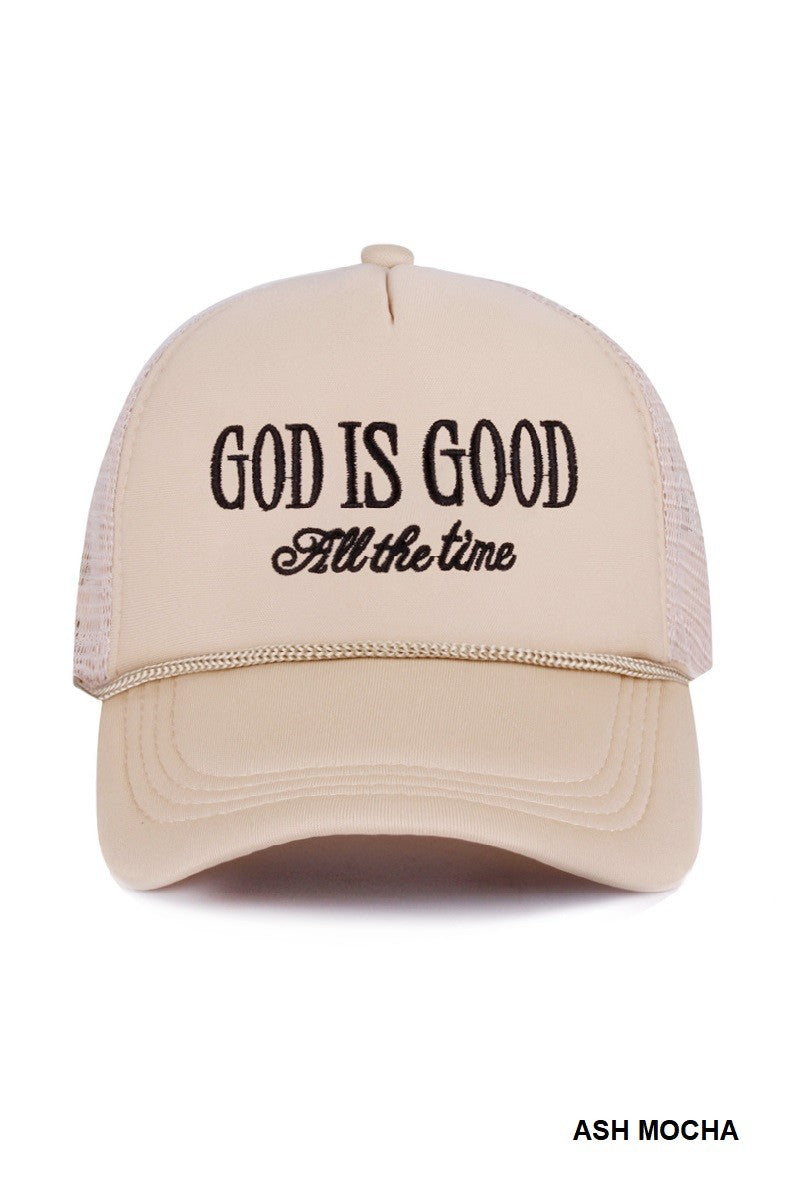 God Is Good All The Time Mesh Hat- Multiple