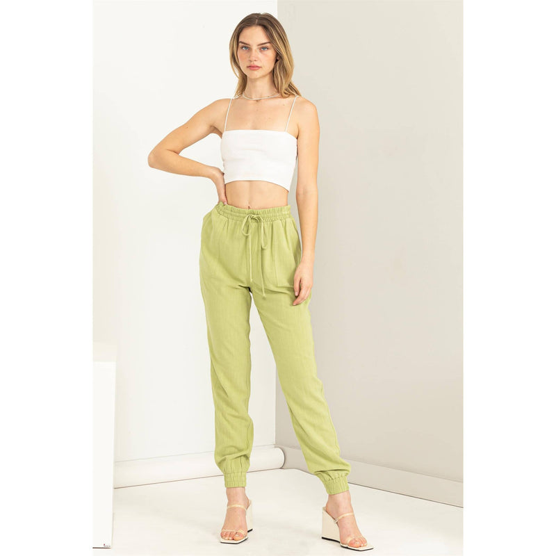 Linen Drawstring Jogger Pants