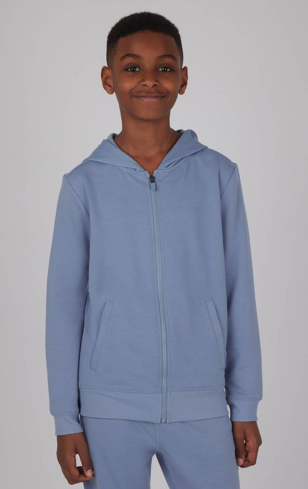 Boys Brushed Terry Hoodie with Side Pockets