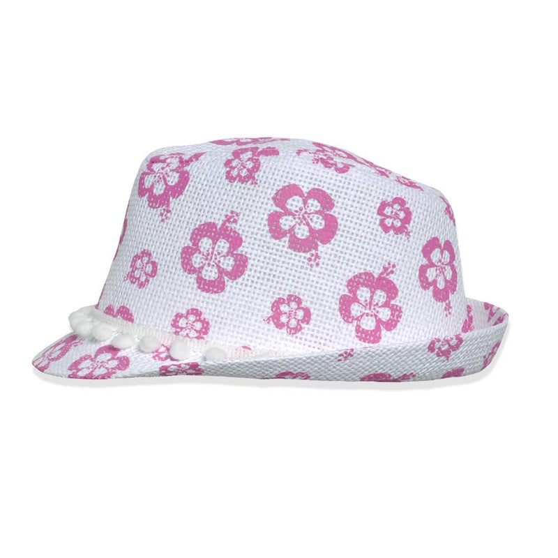 Kids UPF50+ Girls and Boys Fedora Club Sun Hat: Ocean Club / Multiple Sizes